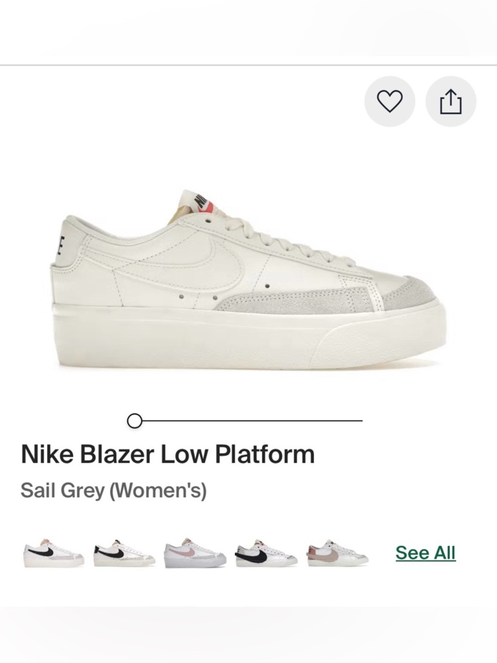 Nike Blazer Low Platform White